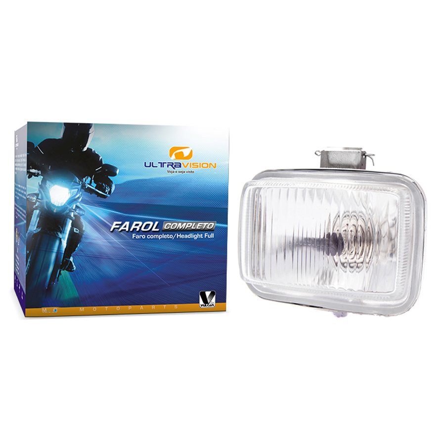 Bloco optico c/ lâmpada p/ moto honda nxr 150 bros 03/08 - xr 250 tornado 01/08 - xr 200r 94/02 - nx 200 94/02