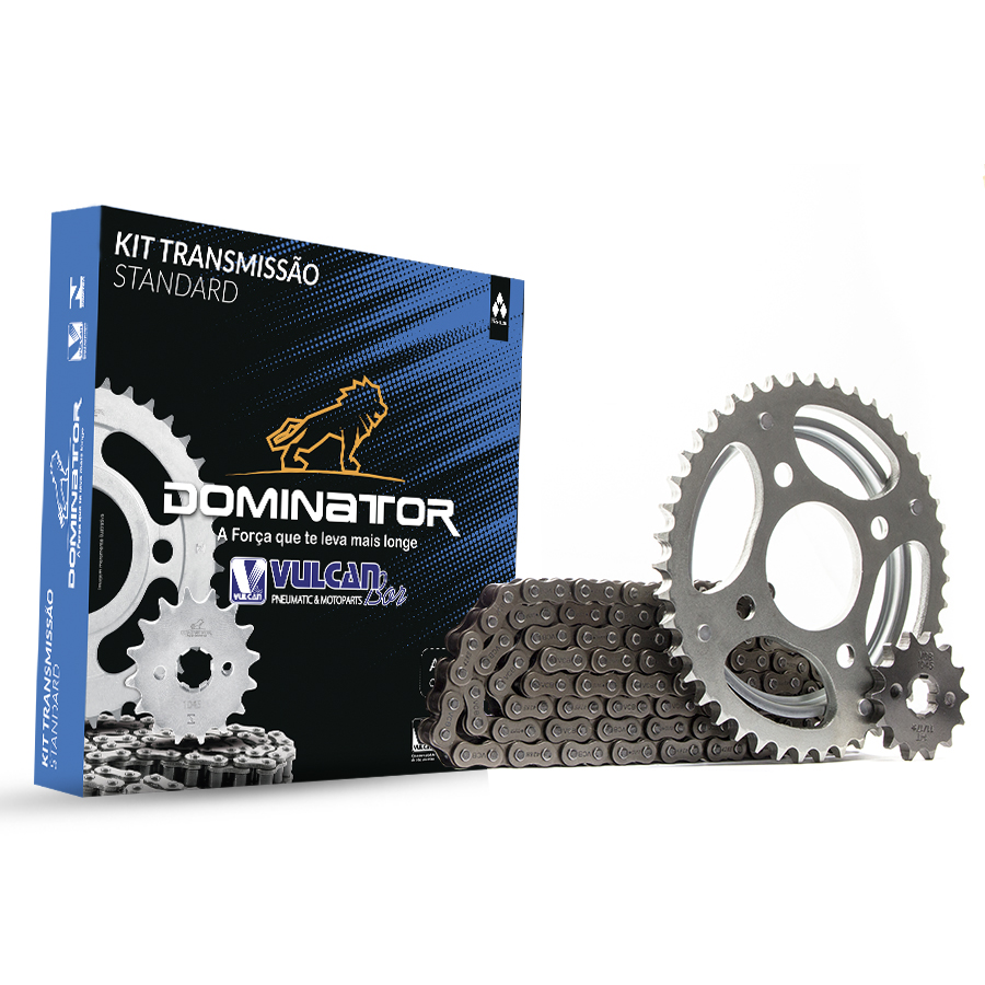 Kit trans. standard temp. compl. p/ moto honda cg 125 fan 09/13 (43t+14t-428h+116l)