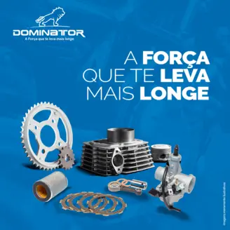 Dominator é a linha da Vulcanbor direcionada à linha de Motores, Filtros, Transmissão e partes Elétricas para Motos.